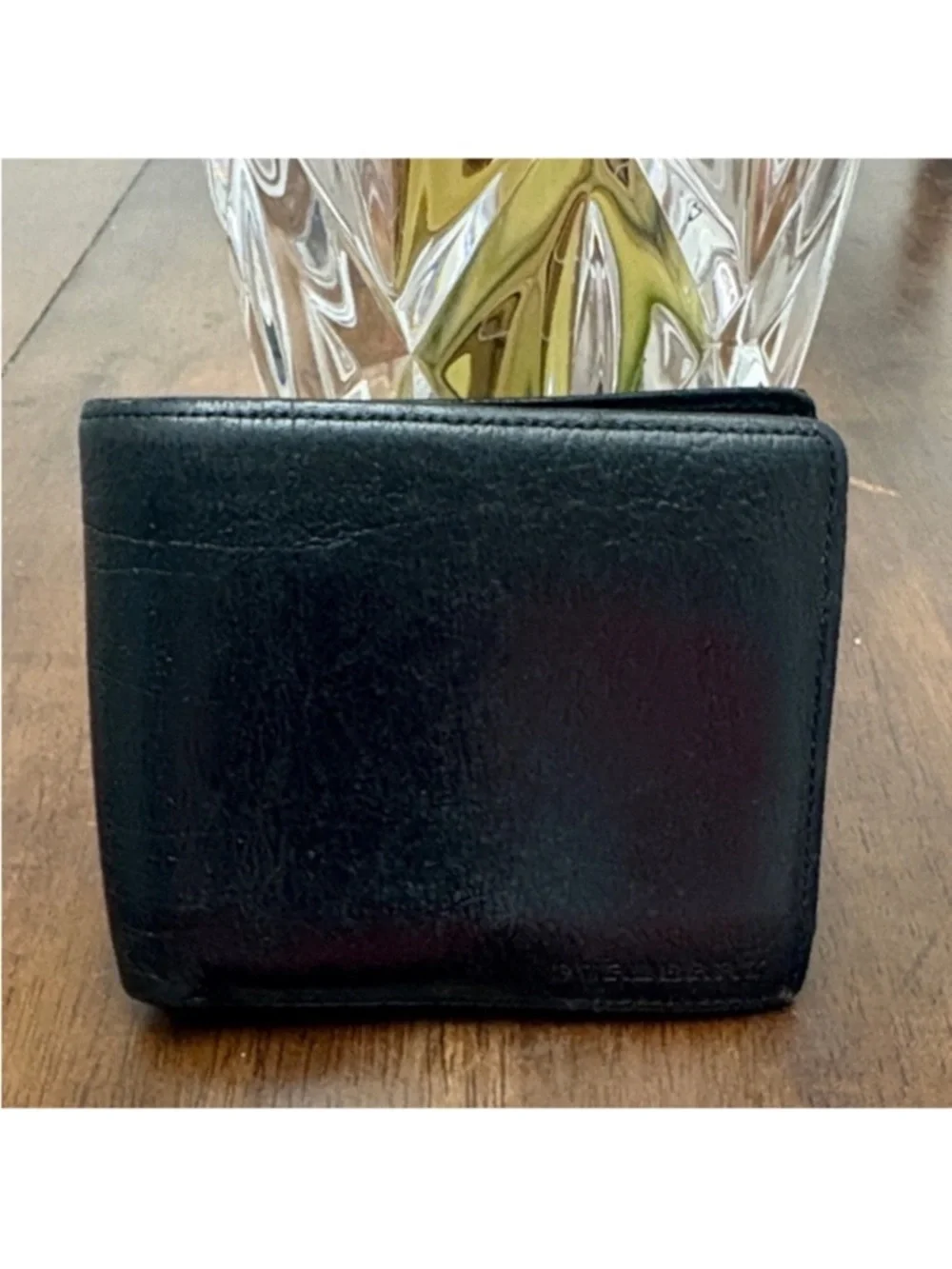 Burberry Black Calfskin Bifold Novacheck Wallet